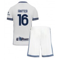 Inter Milan Davide Frattesi #16 Fußballbekleidung Auswärtstrikot Kinder 2024-25 Kurzarm (+ kurze hosen)